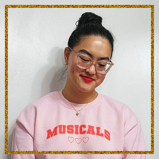 Musicals Collegiate Love Sweatshirt (Red Graphic)