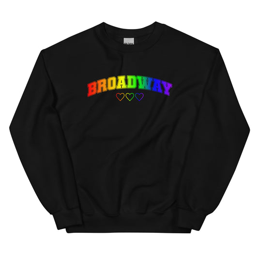 Broadway Pride Collegiate Hearts Sweatshirt