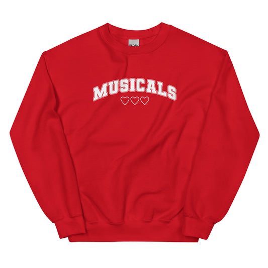 Musicals Collegiate Love Sweatshirt (White Graphic)