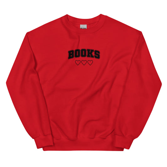 Books Collegiate Love Sweatshirt (Black Graphic)
