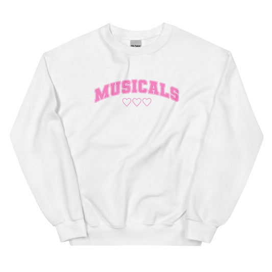 Musicals Collegiate Love Sweatshirt (Pink Graphic)