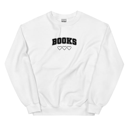 Books Collegiate Love Sweatshirt (Black Graphic)