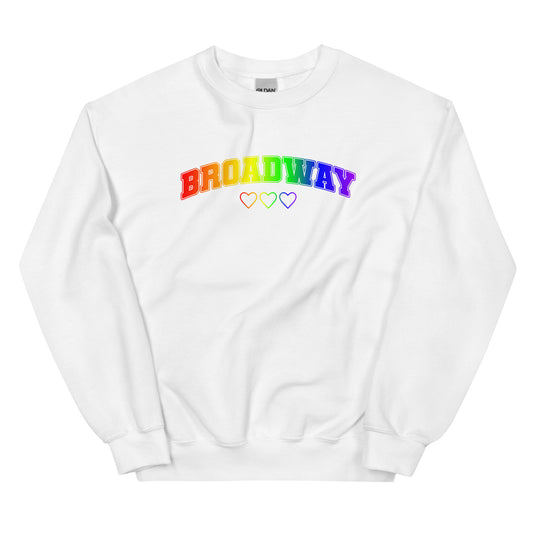 Broadway Pride Collegiate Hearts Sweatshirt