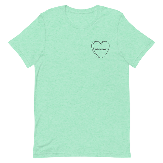 Broadway Conversation Heart Embroidered T-shirt (SAMPLE)