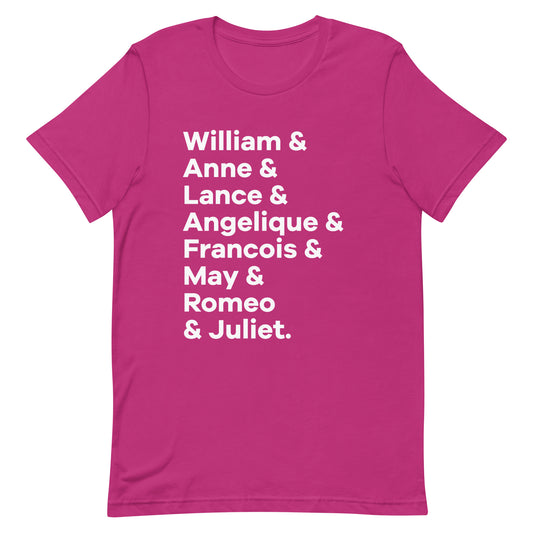 Rewrite Character List T-shirt