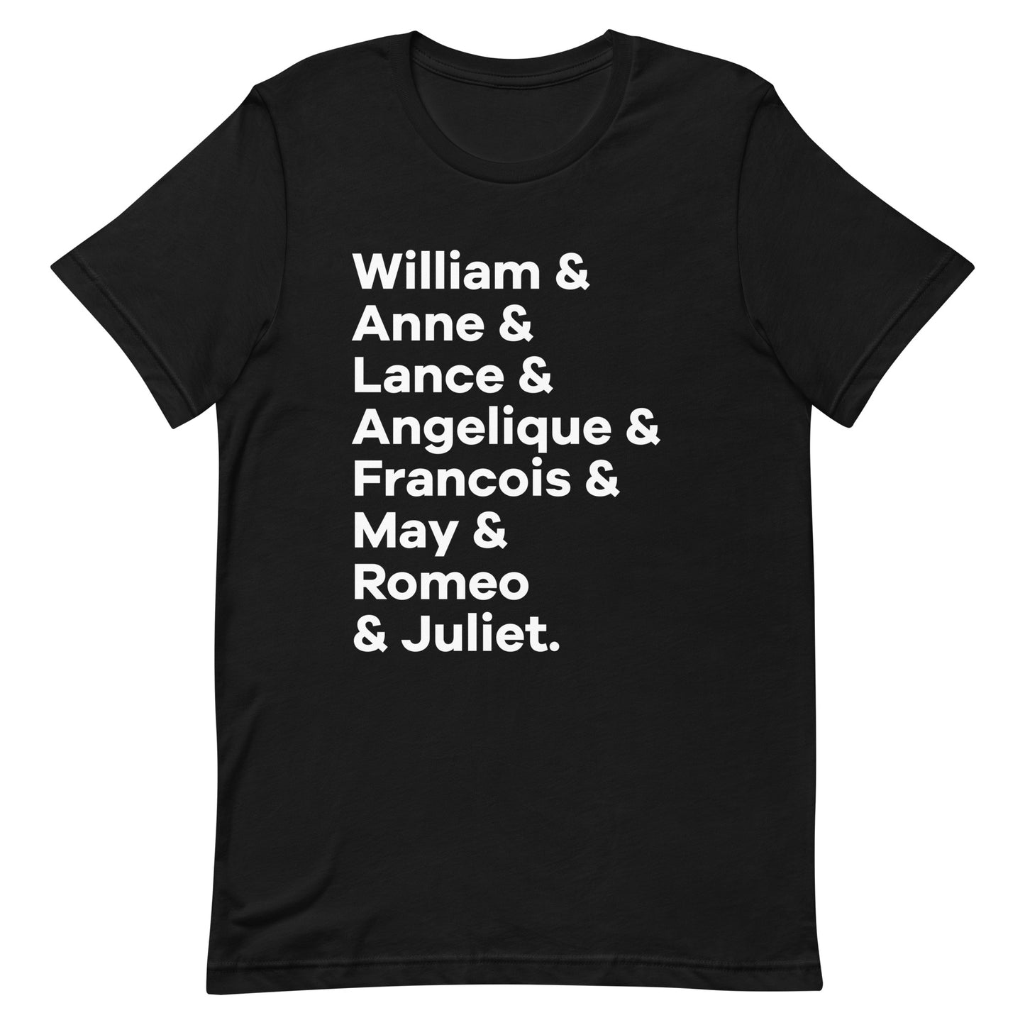 Rewrite Character List T-shirt