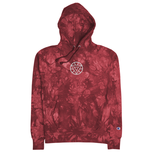 Arc Reactor Embroidered Tie-Dye Hoodie
