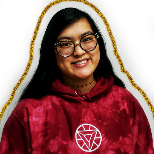 Arc Reactor Embroidered Tie-Dye Hoodie