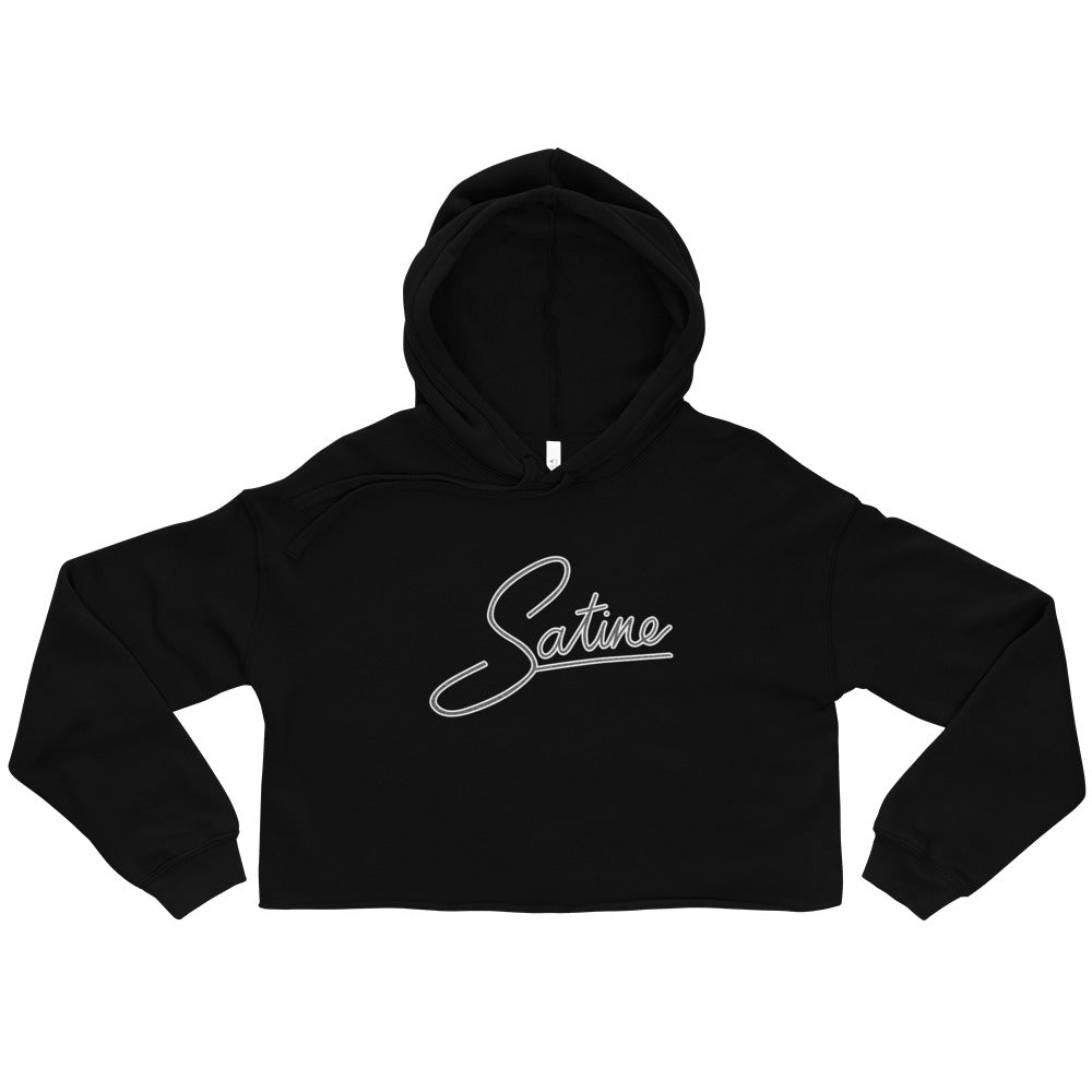 Sparkling Diamond Cropped Hoodie