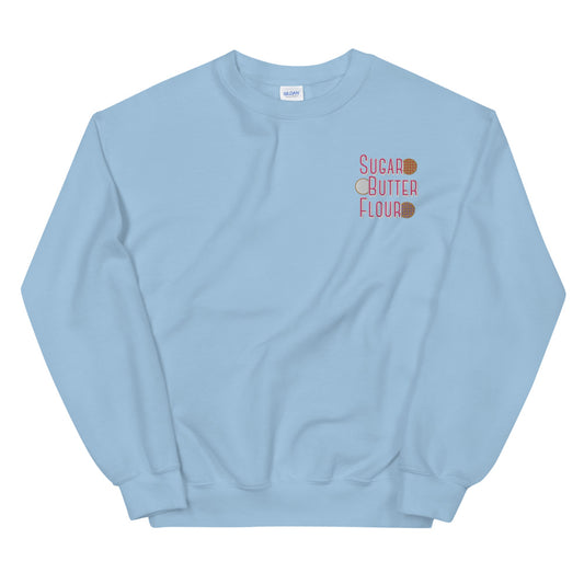 Pie Ingredients Embroidered Sweatshirt (Light Blue)