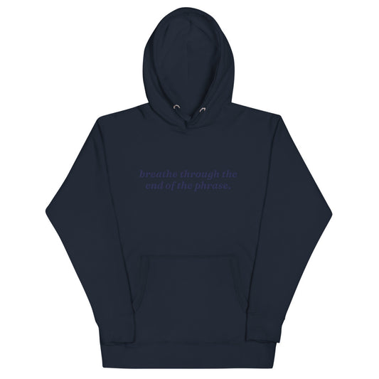 Breathe Embroidered Monochromatic Premium Hoodie