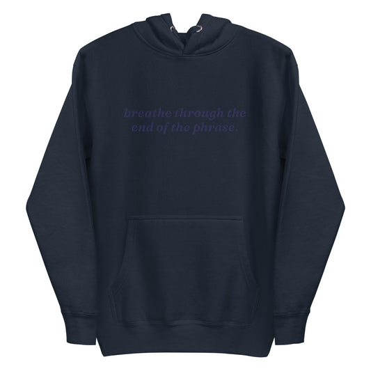Breathe Embroidered Monochromatic Premium Hoodie
