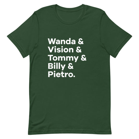 Unusual Family Character List T-Shirt