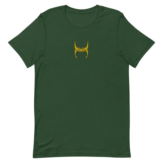God of Mischief Crown Embroidered T-Shirt