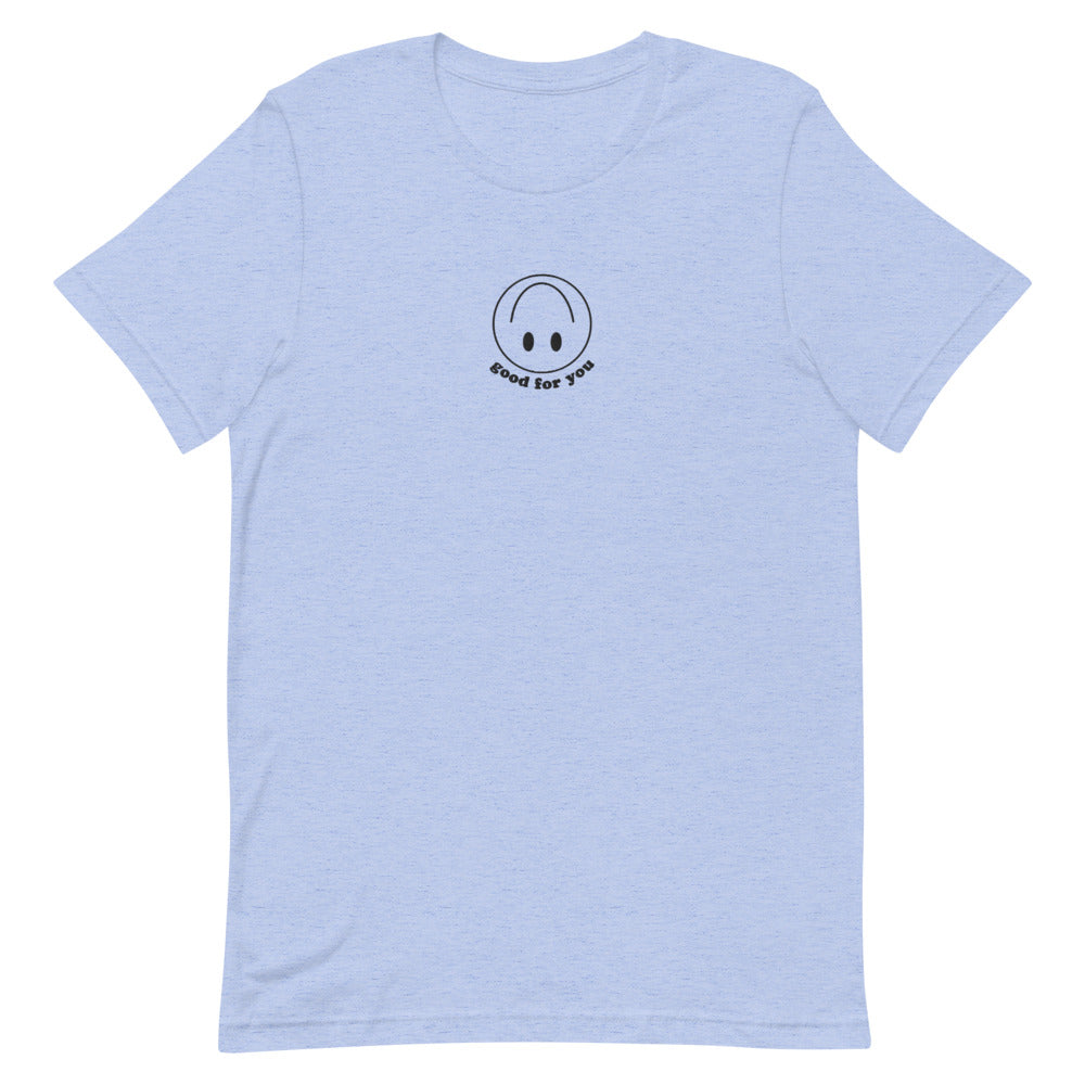 Sarcastic Smiley Embroidered T-Shirt