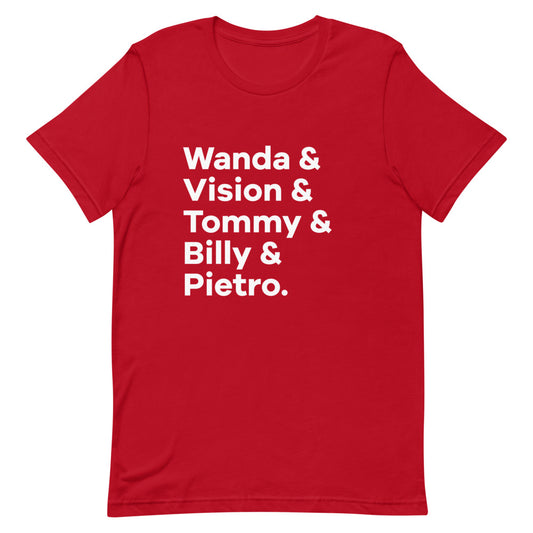 Unusual Family Character List T-Shirt