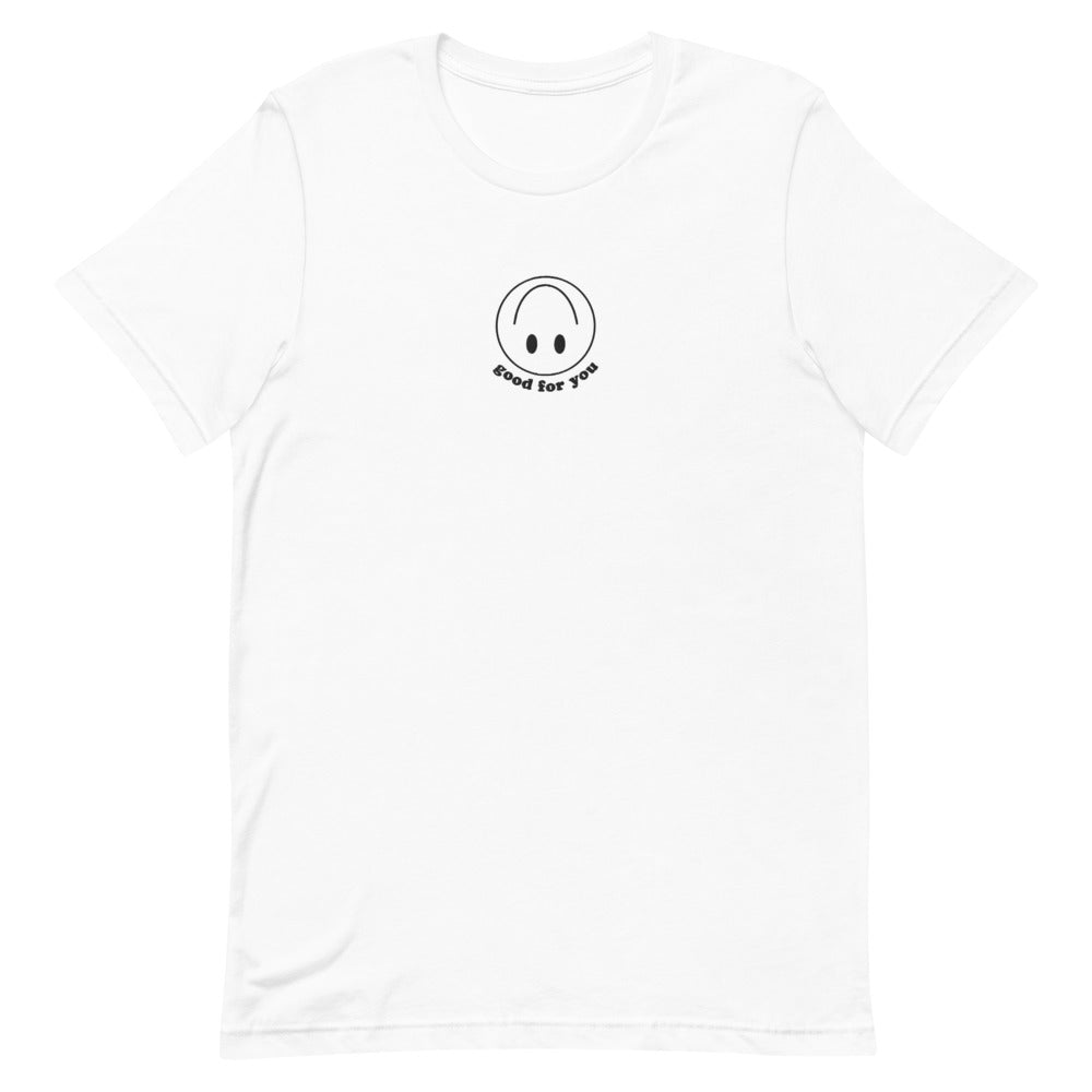 Sarcastic Smiley Embroidered T-Shirt