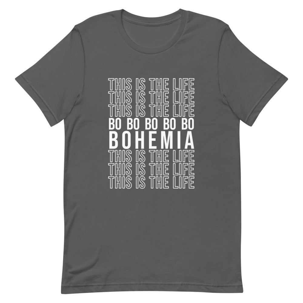 Bohemia Stacked Statement T-shirt (White Text)
