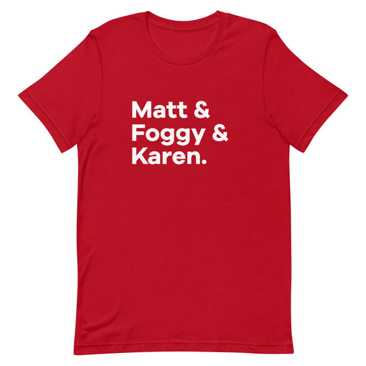 Hell's Kitchen Legal Team Character List T-shirt