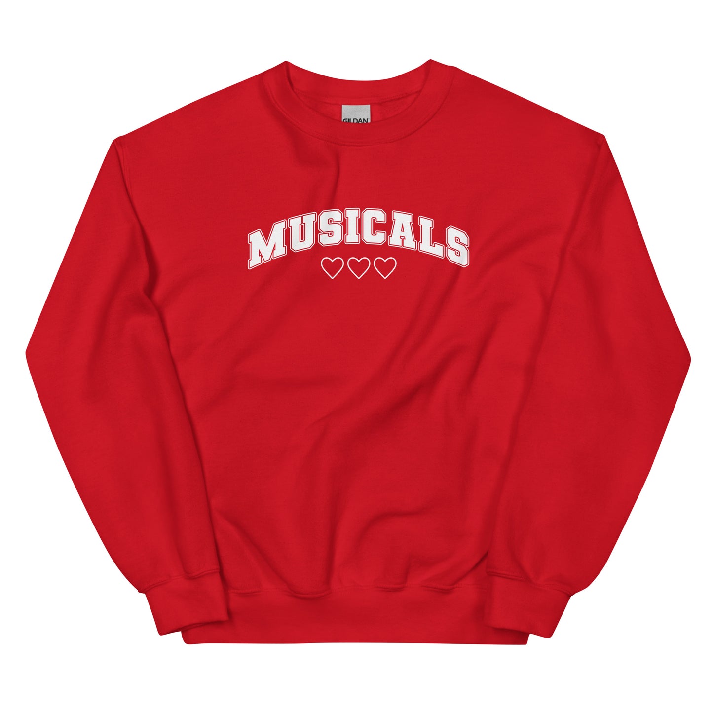Musicals Collegiate Love Sweatshirt (White Graphic)
