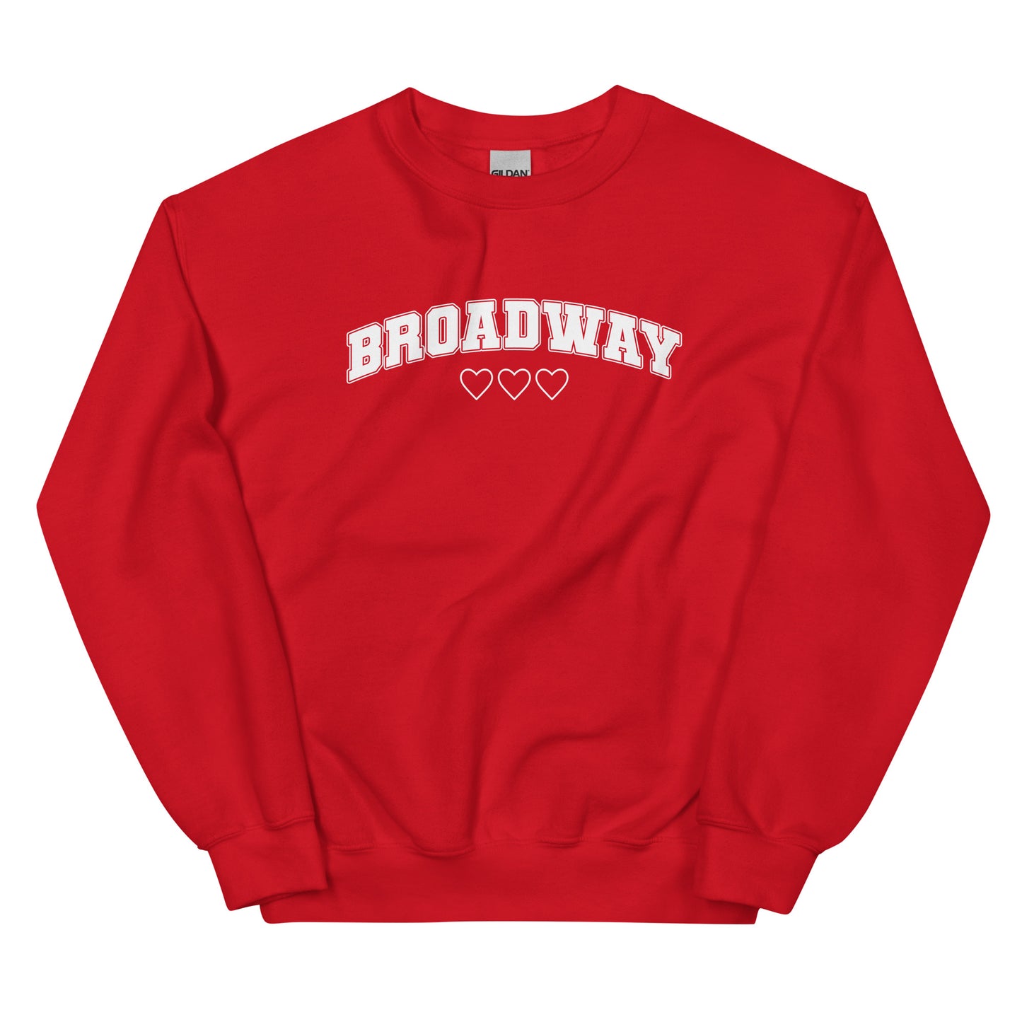 Broadway Collegiate Love Sweatshirt (White Graphic)