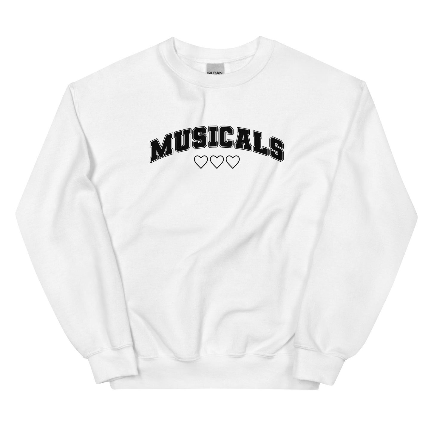 Musicals Collegiate Love Sweatshirt (Black Graphic)