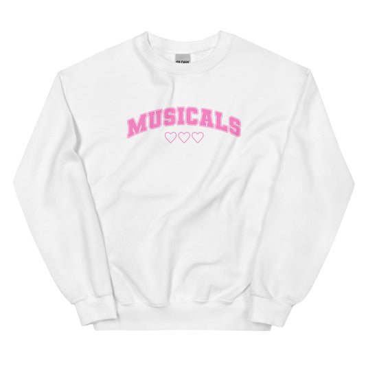 Musicals Collegiate Love Sweatshirt (Pink Graphic)