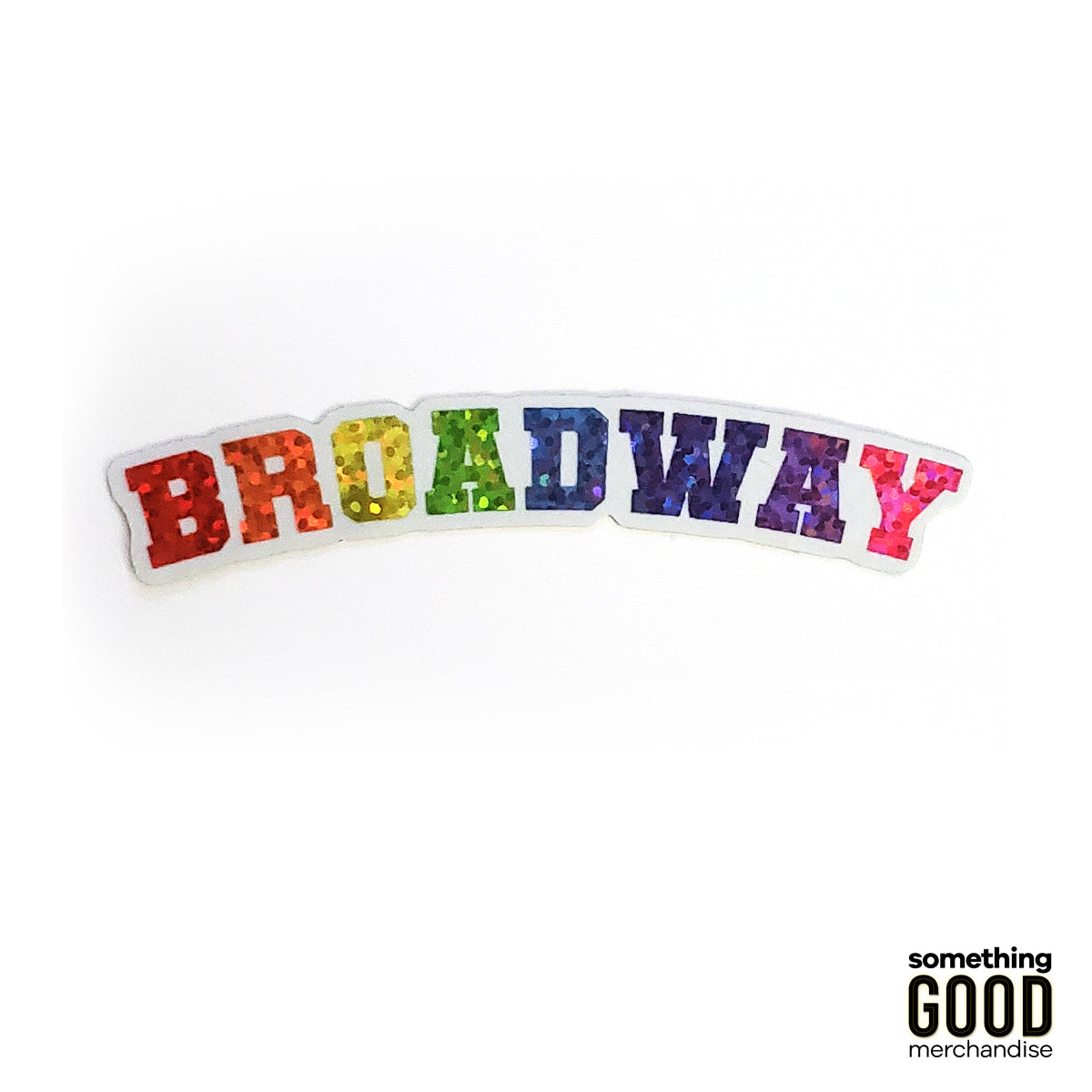 Broadway Varsity Pride Glitter Sticker