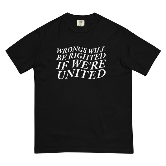 United Word Wave Heavyweight T-shirt (White Text)