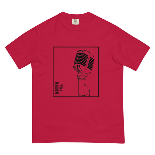 Singer's Mic Frame Heavyweight T-shirt