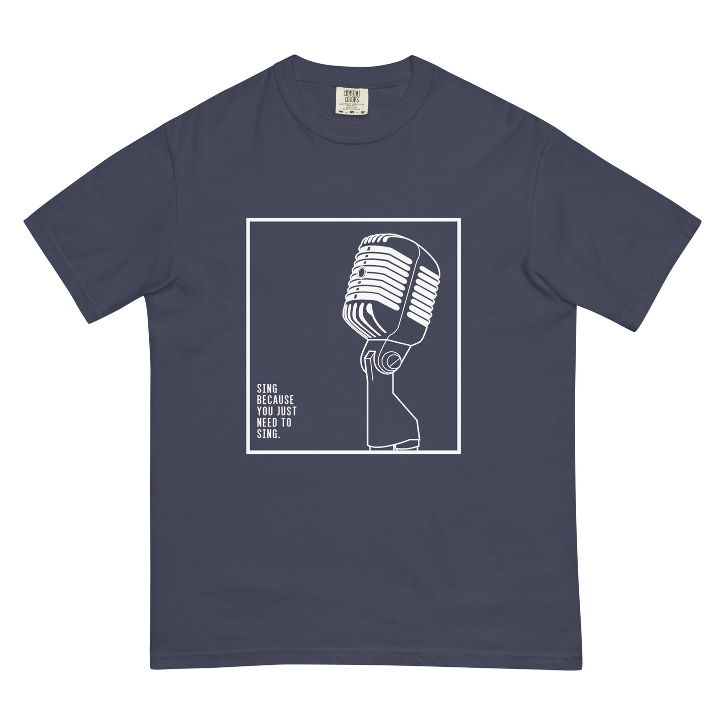 Singer's Mic Frame Heavyweight T-shirt