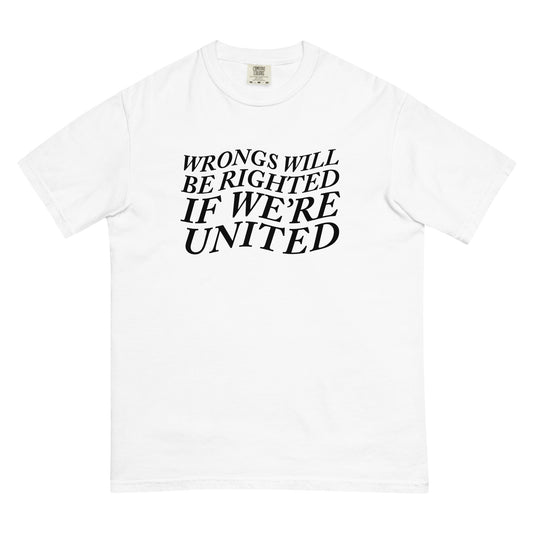 United Word Wave Heavyweight T-shirt (Black Text)