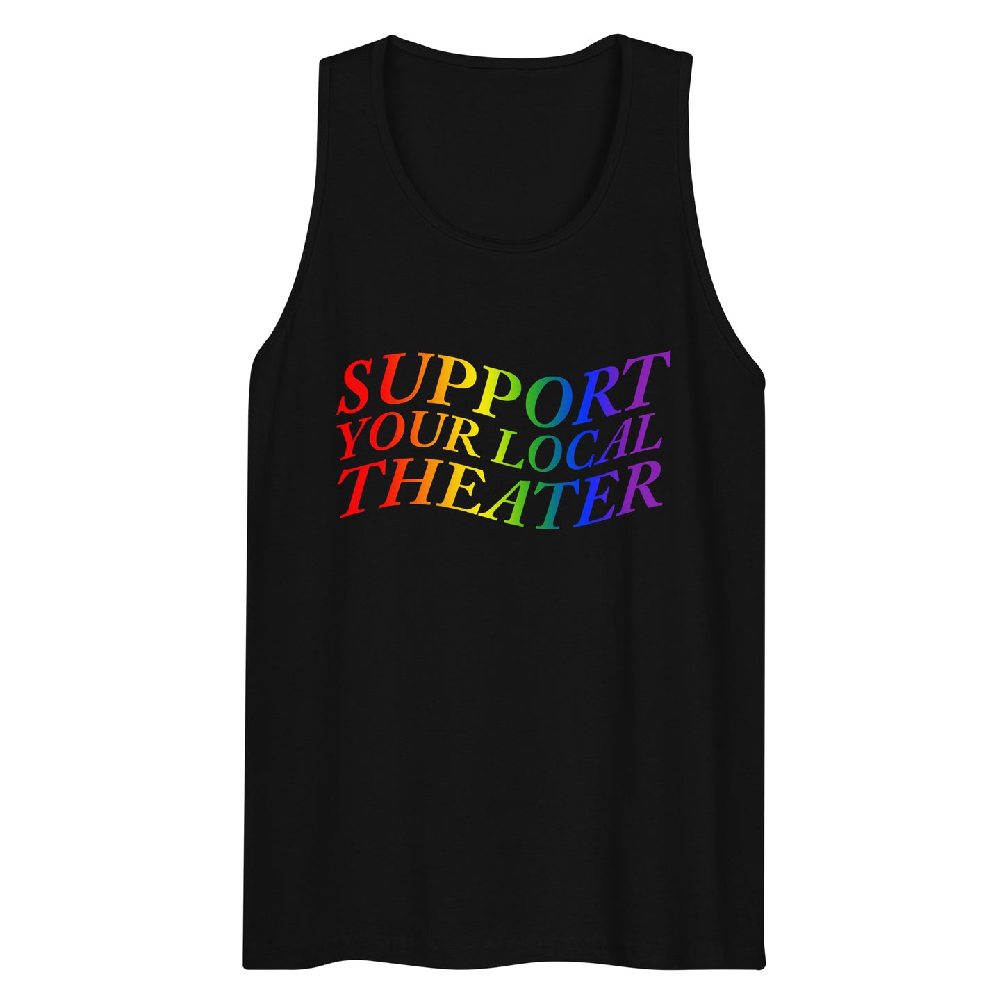 Local Theatre Word Wave Premium Tank Top (Pride Colorway)