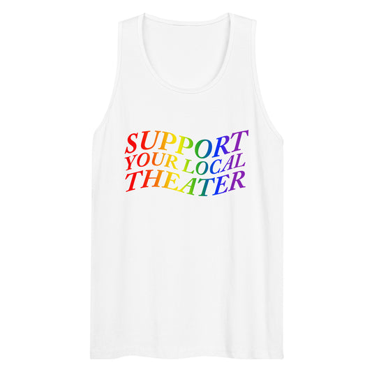 Local Theatre Word Wave Premium Tank Top (Pride Colorway)
