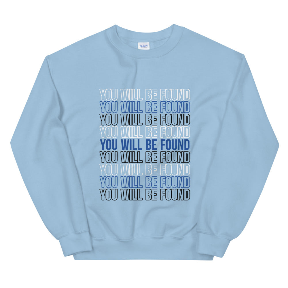 Rise Again Stacked Statement Sweatshirt (Light Blue)