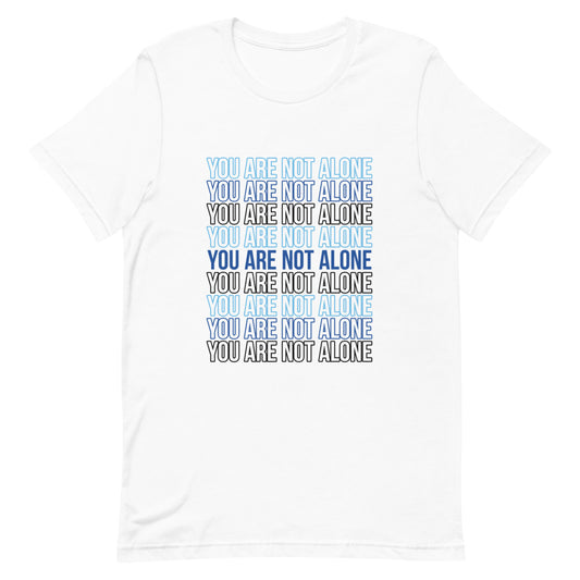 Not Alone Stacked Statement T-Shirt (White)