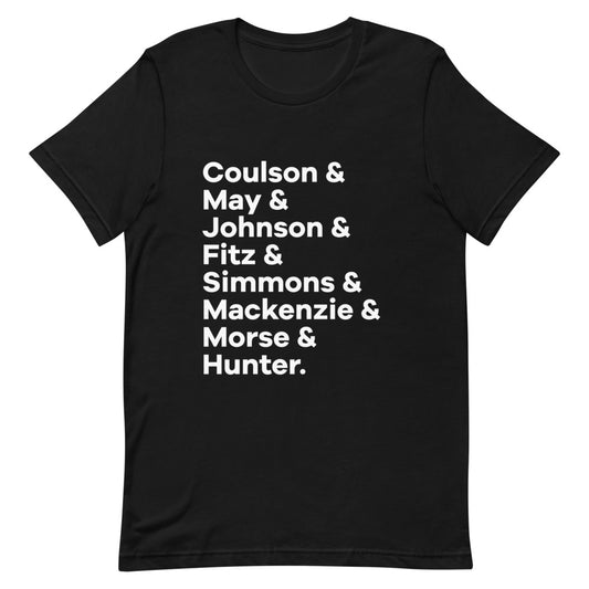 Revamped Agents Character List T-Shirt