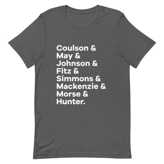Revamped Agents Character List T-Shirt