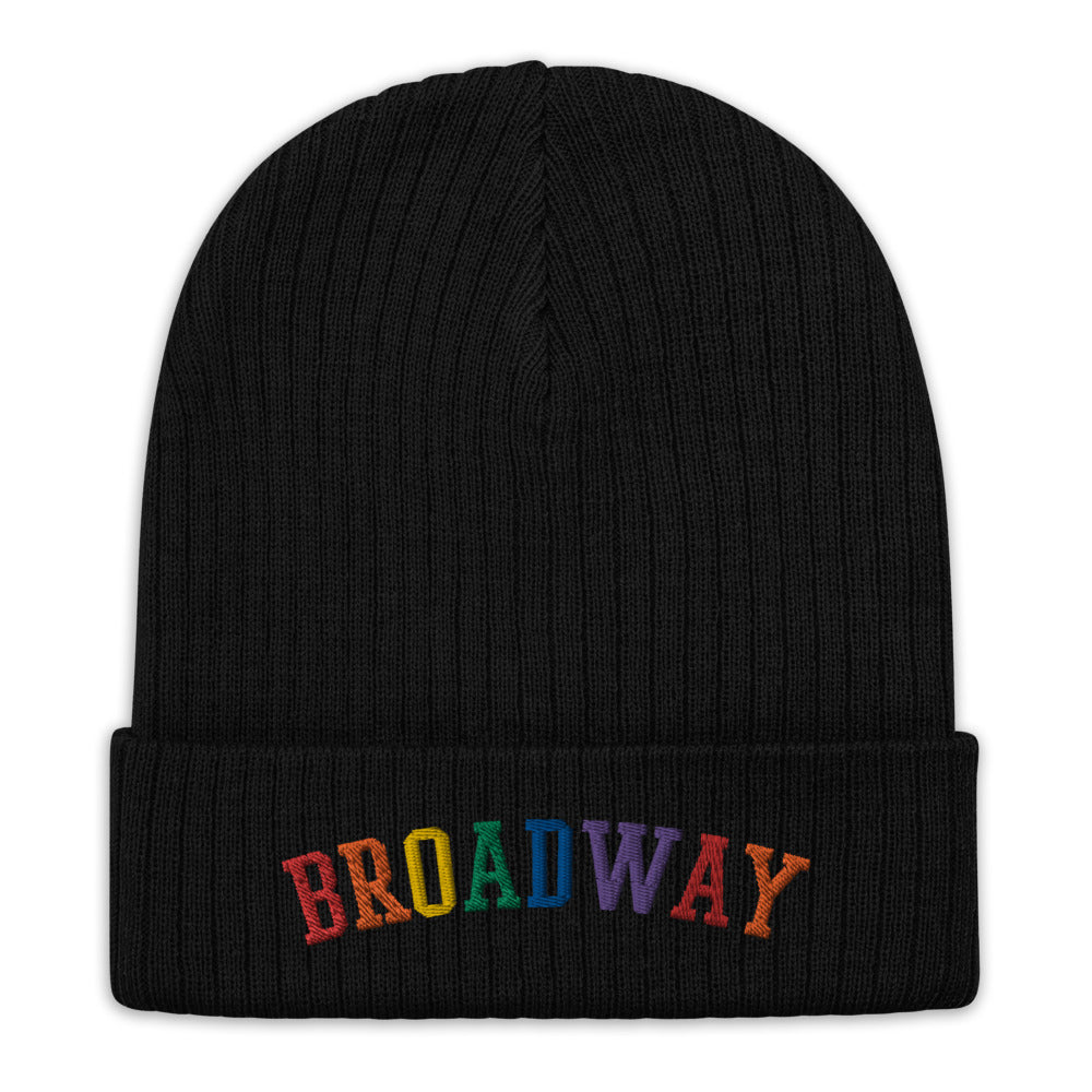 Broadway Pride Varsity Embroidered Beanie