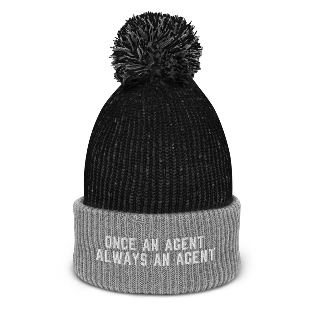 Agents Forever Embroidered Pom Beanie