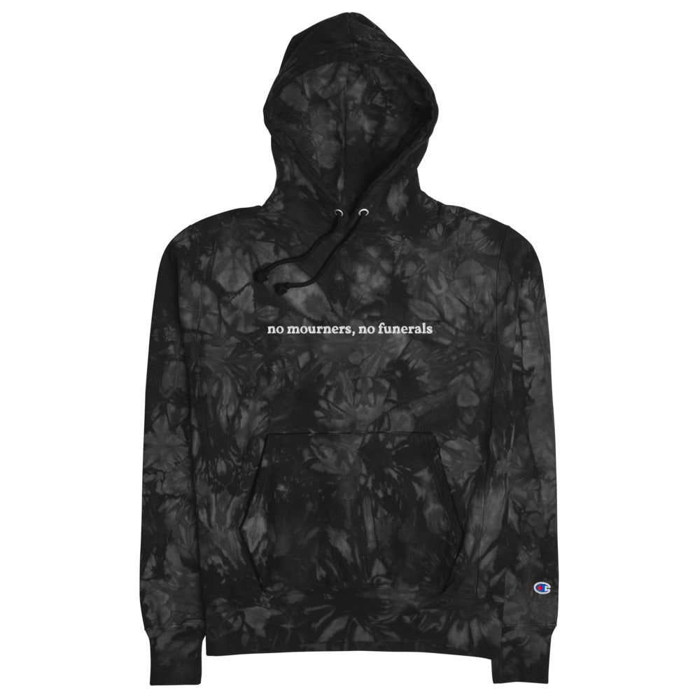 Good Luck Embroidered Tie-Dye Hoodie