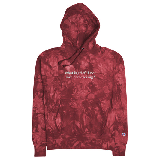 Question of Grief Embroidered Tie-Dye Hoodie