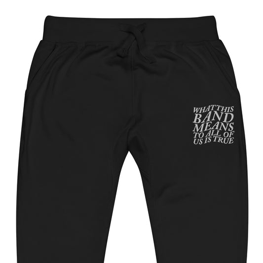 Band Meaning Word Wave Embroidered Premium Sweatpants