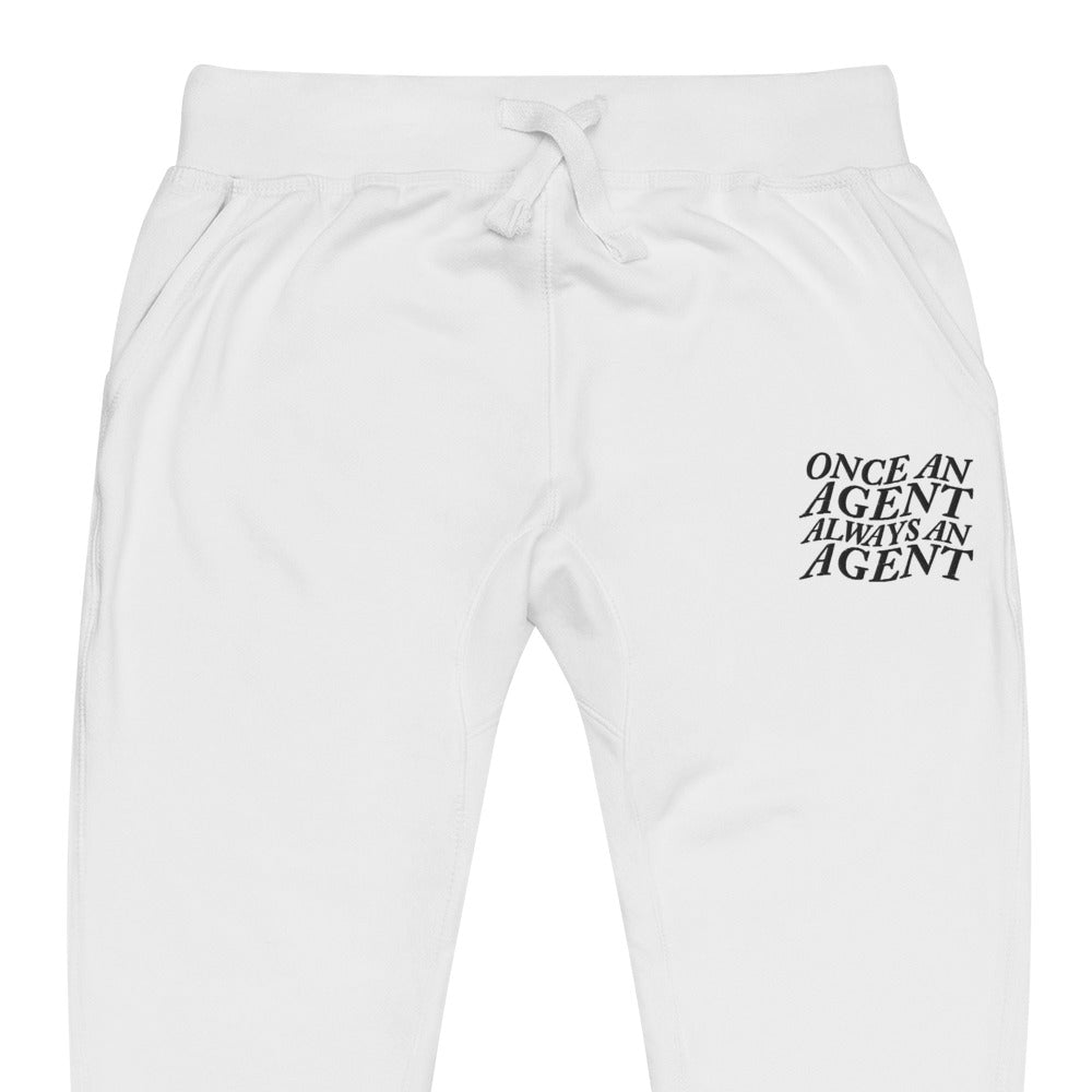 Always an Agent Word Wave Embroidered Premium Sweatpants