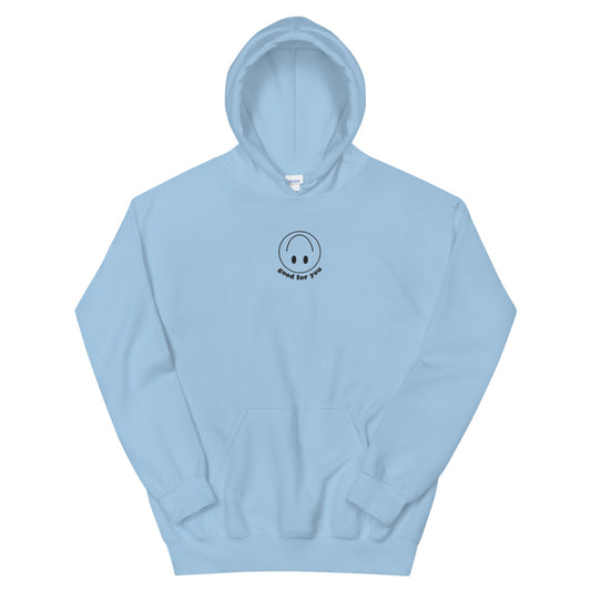 Sarcastic Smiley Embroidered Hoodie
