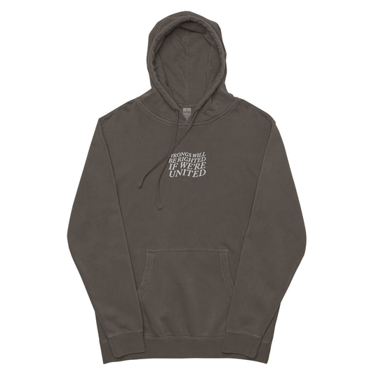 United Word Wave Embroidered Pigment-Dyed Hoodie