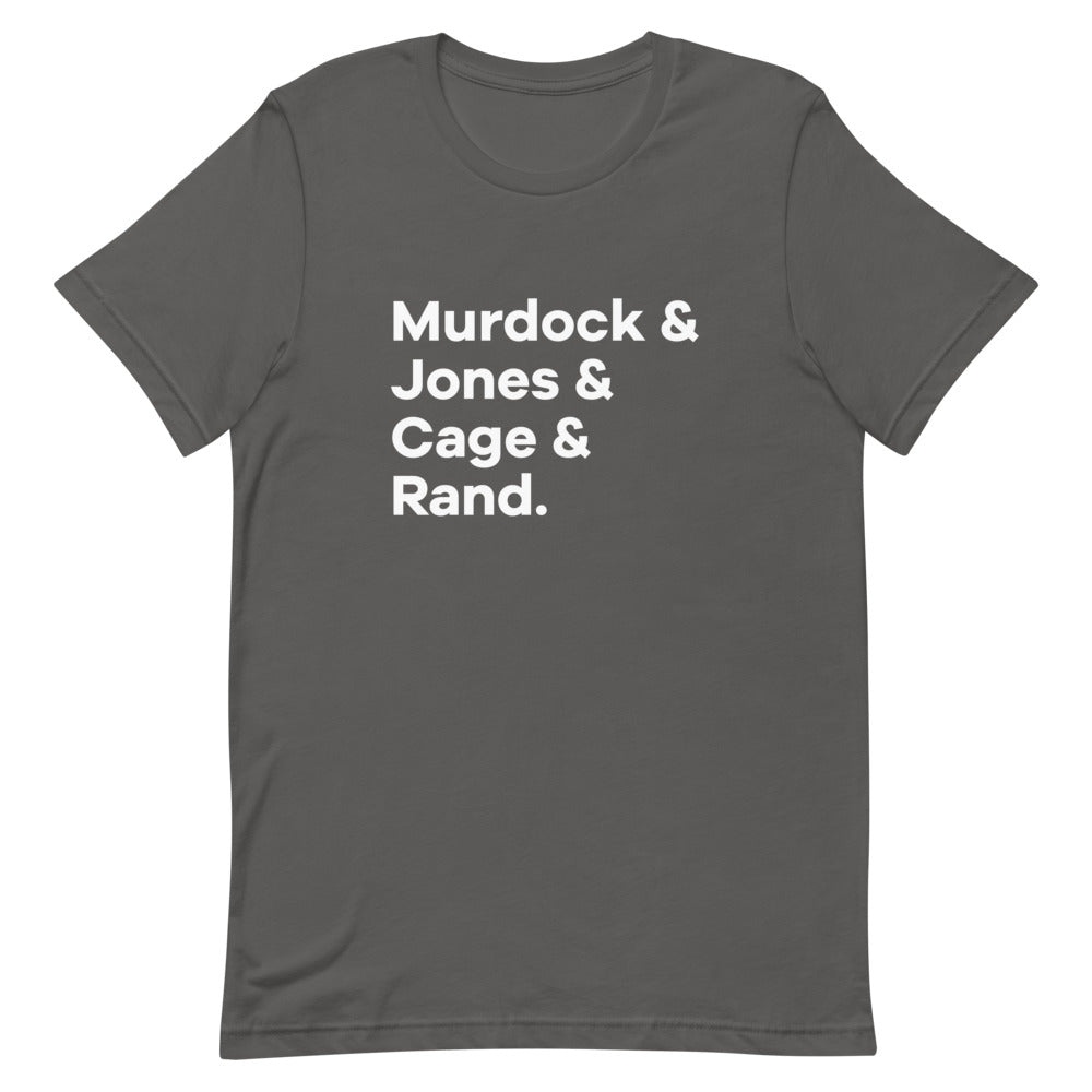 NYC Heroes Character List T-shirt