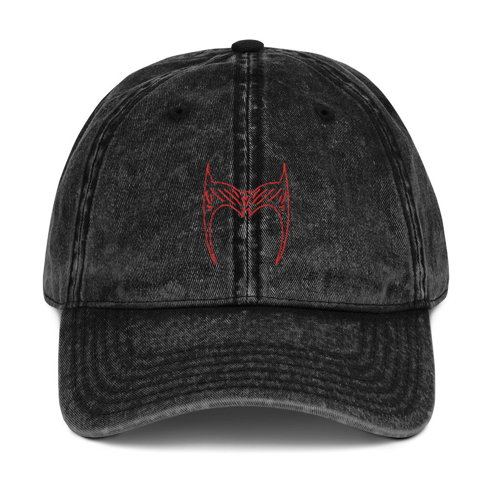 Witch Headpiece Embroidered Cap (Black)